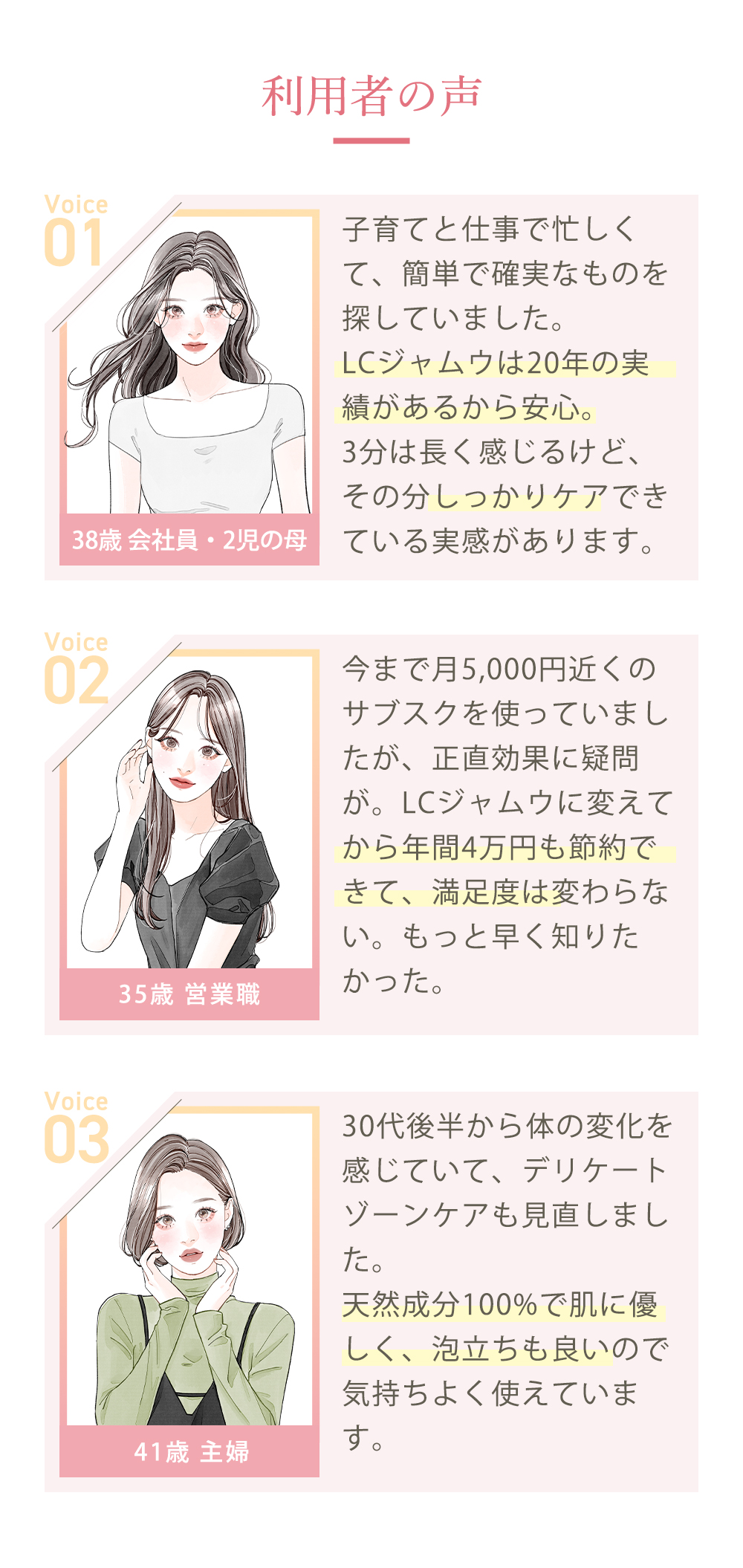 利用者の声